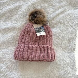 Cozy Pink Knit Pom-Pom Beanie for Kids